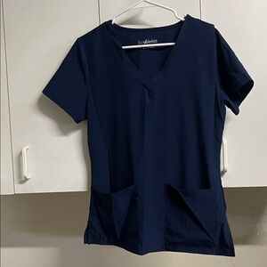Scrubletics Navy Blue Scrub Top